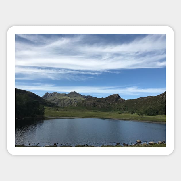 lake district langdale pikes blea tarn Sticker by acolename1